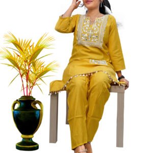 Designer Peals And Zari Sequined Embroidered Kurta Set