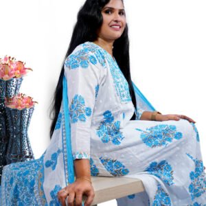 Hand Designer Embroidery Premium Floral Kurta Set