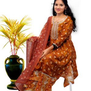  Milk White Flower Embroidered Designer Kurta Set- suit