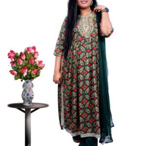 Designer Gold Zari Sequined Embroidered Kurta Set- Signature