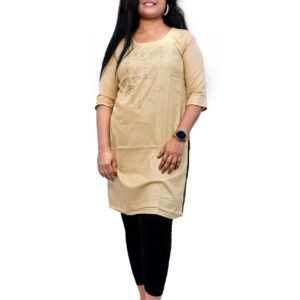  Milk White Flower Embroidered Designer Kurta Set- suit